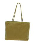 CHRISTIAN D1OR Cannage Trotter Canvas Lady D1OR Tote Bag Yellow Auth yk11844