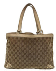 BURBERRY GCCI GG Canvas Tote Bag Nylon 2Set Beige White Auth yk13418