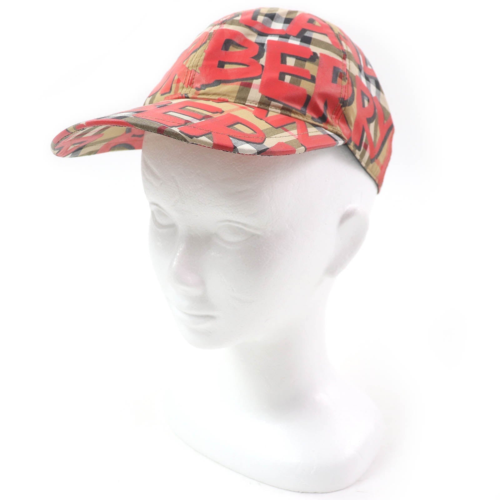 BBERRY 4074816 Nova Check Graffiti Cotton Baseball Cap