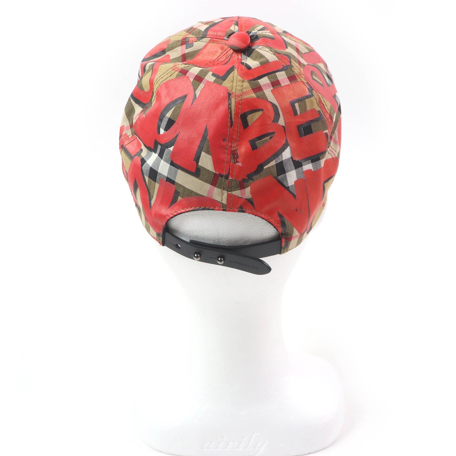 BBERRY 4074816 Nova Check Graffiti Cotton Baseball Cap