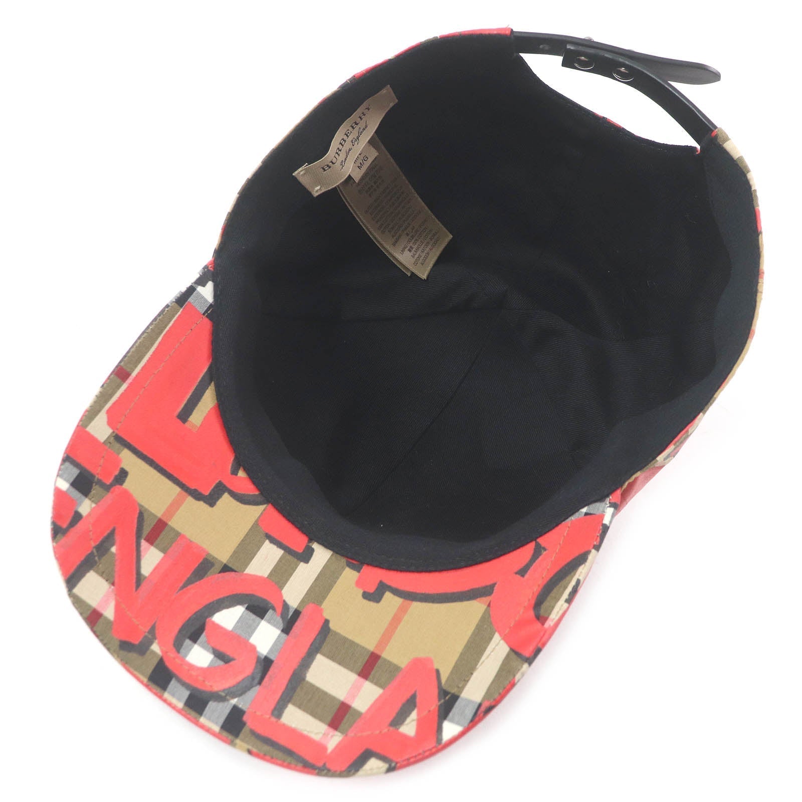 BBERRY 4074816 Nova Check Graffiti Cotton Baseball Cap