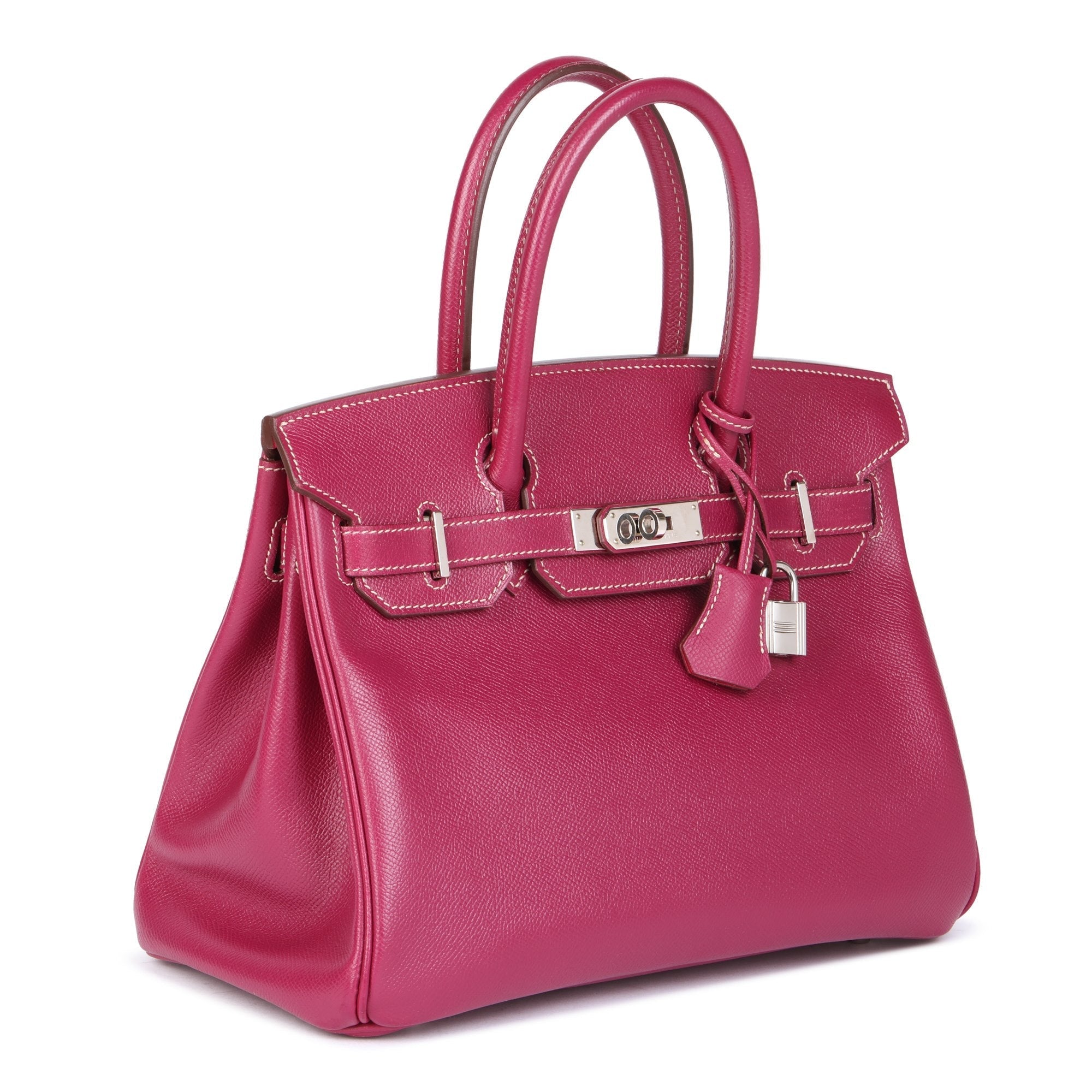 HMS Tosca &amp; Rose Tyrien Epsom Leather Candy Collection Birkin 30cm Retourne Tote