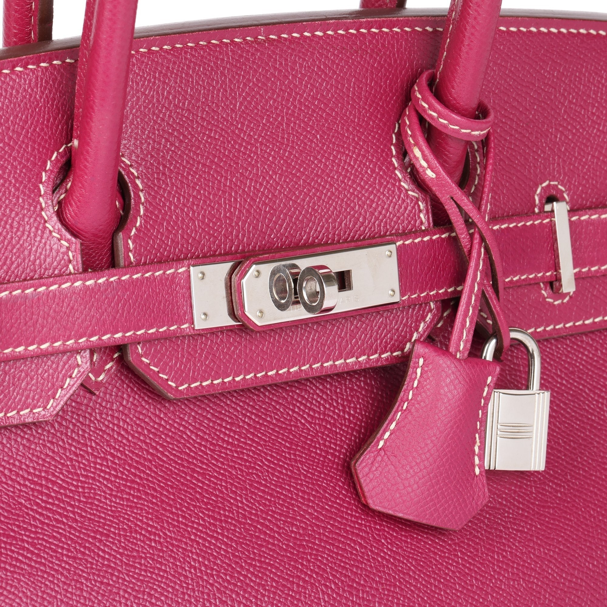 HMS Tosca &amp; Rose Tyrien Epsom Leather Candy Collection Birkin 30cm Retourne Tote