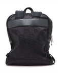 GCCI  Grid Nylon  Leather Backpack/Rack Black 644992