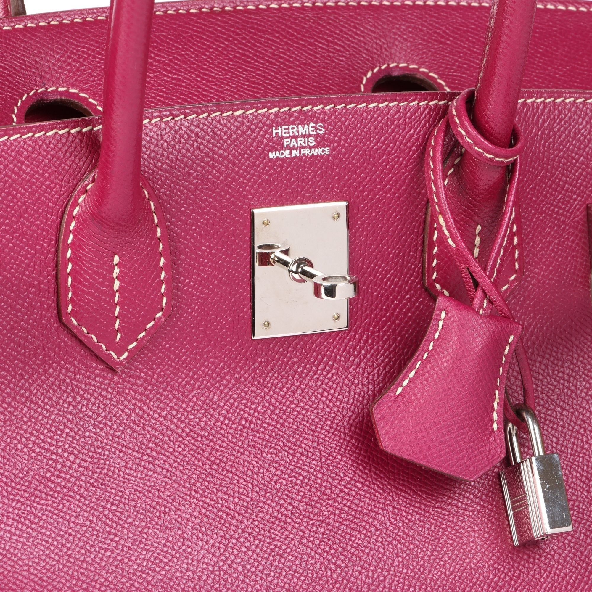 HMS Tosca &amp; Rose Tyrien Epsom Leather Candy Collection Birkin 30cm Retourne Tote