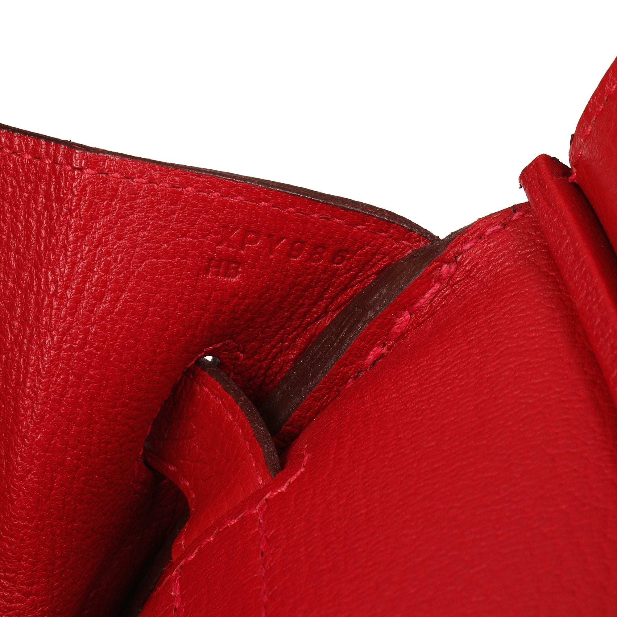 HMS Vermillion Clemence Leather Birkin 35cm Retourne Tote
