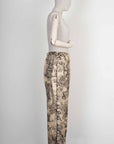 CHRISTIAN D1OR Chez Moi Pants Toile de Jouy Motif Silk Beige