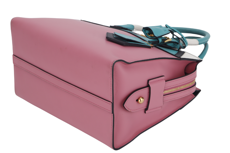 PRD ESPLANADE 2WAY HANDBAG BEGONIA+GIAD CITY CALF SAFFIANO (1BA046) GOLD HARDWARE WITH CARD AND DUST COVER