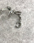 Christian D1OR CD Logo Ribbon Motif Earrings Silver Vintage em4kdx