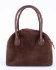 Christian D1OR Cannage Suede Leather Hand Bag Brown