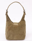 FNDI Corduroy Shoulder Bag Hand Bag Khaki Brown
