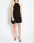 *RARE* CH 23/S Black Mini Dress with Bow Details and Crystal Logo Embellishments Size FR 34 (UK 6)