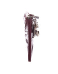 Christian D1OR Burgundy Charm Key Chain Wallet