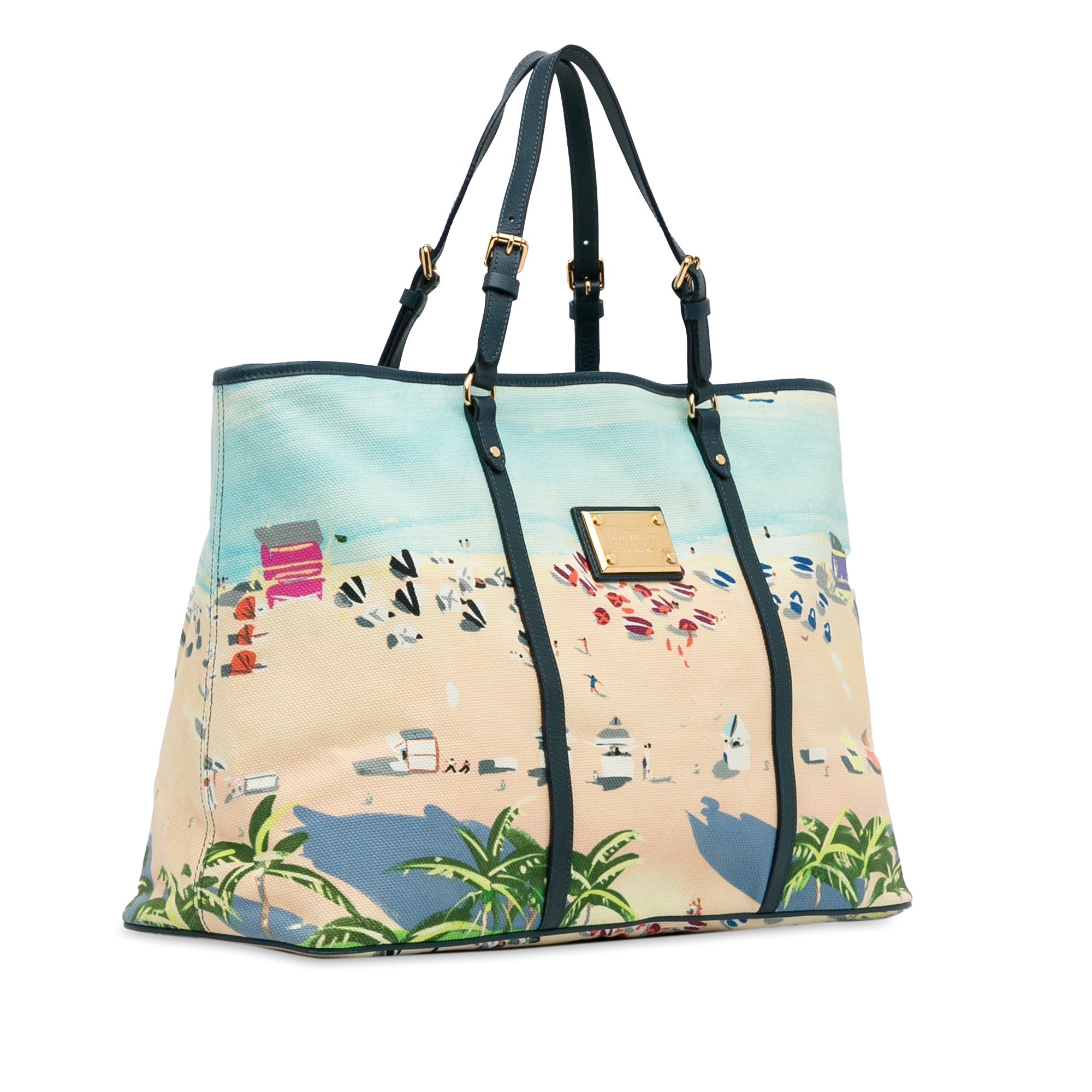 Blue LV Ailleurs Cabas Promenade GM Tote Bag