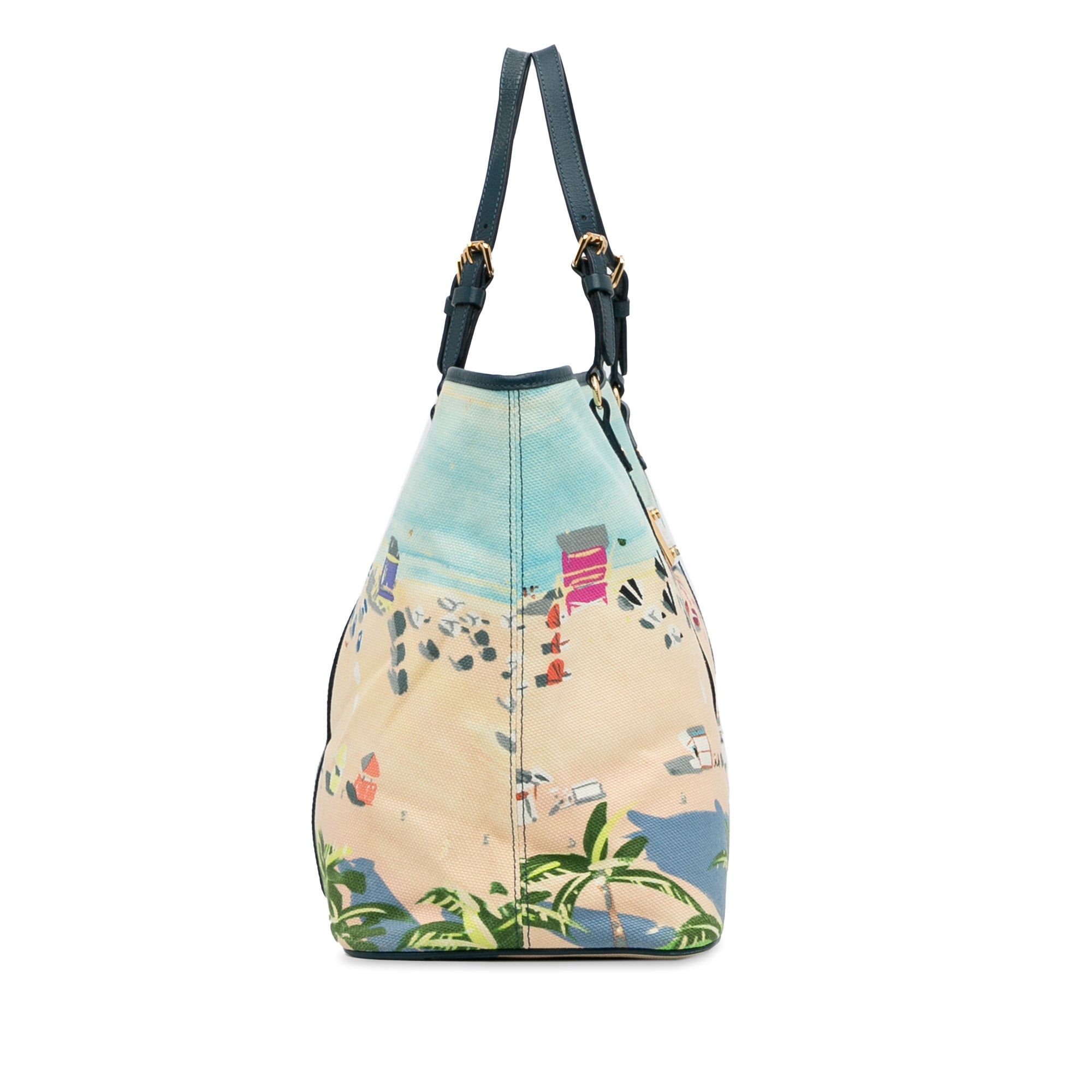 Blue LV Ailleurs Cabas Promenade GM Tote Bag