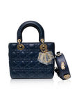 Cannage Lambskin Lucky Badges My Lady D1OR Blue