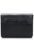 Black LV Monogram Taurillon Pochette Steamer Clutch Bag