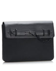 Black LV Monogram Taurillon Pochette Steamer Clutch Bag