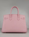 HMS Birkin 30cm Togo Leather Handbags Pink Golden