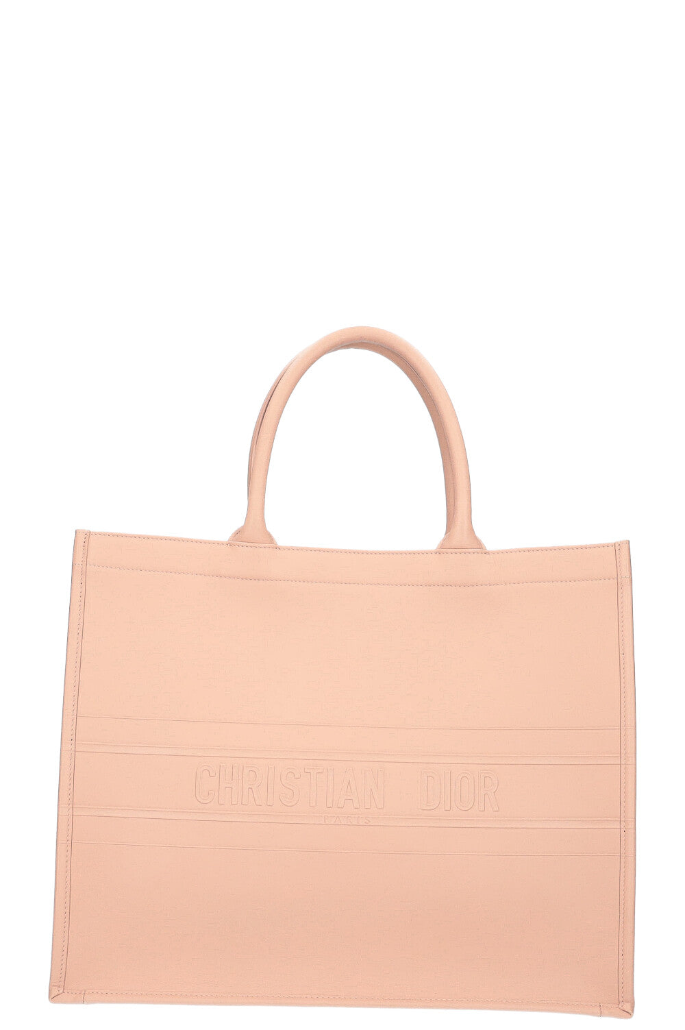 CHRISTIAN D1OR Calfskin Embossed Book Tote Rose Des Vents