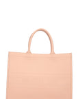 CHRISTIAN D1OR Calfskin Embossed Book Tote Rose Des Vents