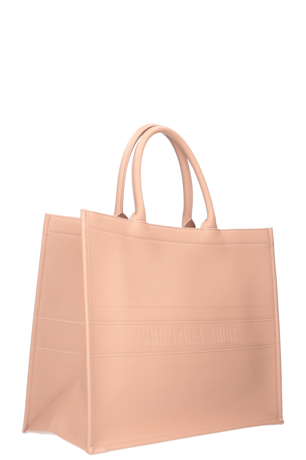 CHRISTIAN D1OR Calfskin Embossed Book Tote Rose Des Vents