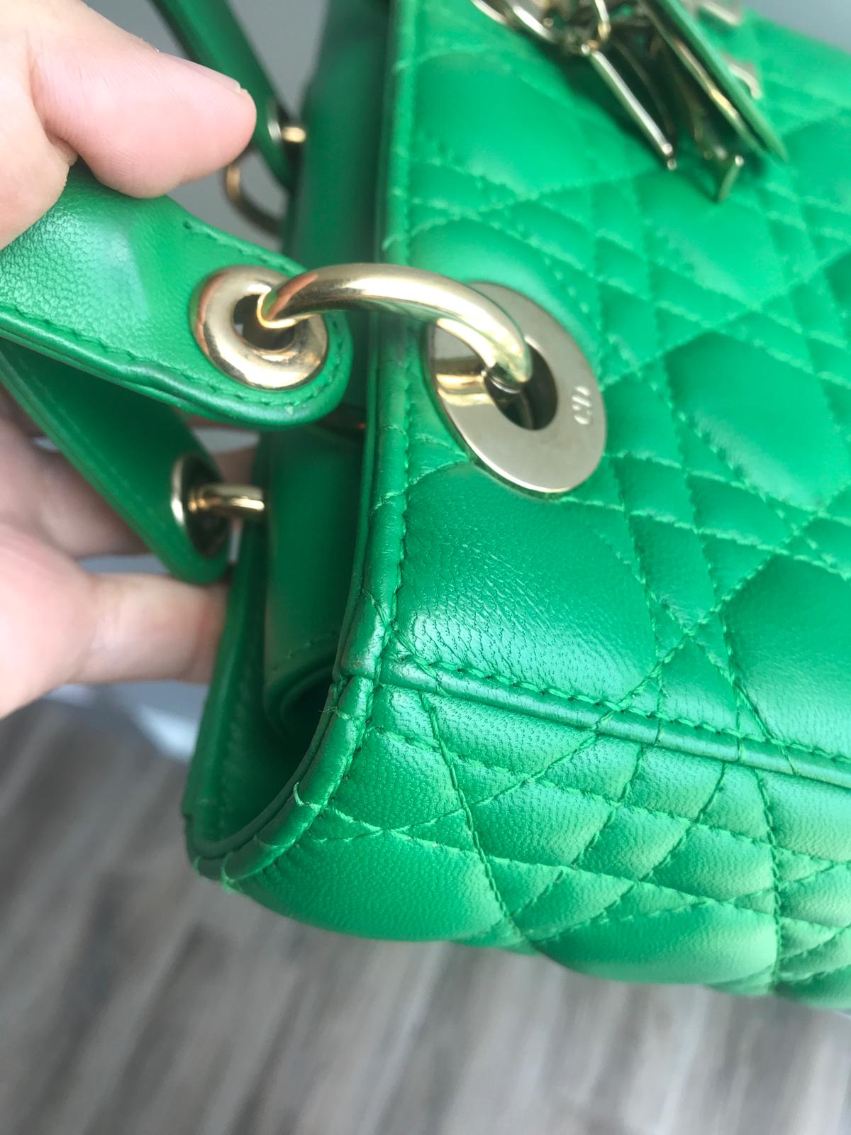 Cannage Green Lambskin Lucky Badges My Lady D1OR
