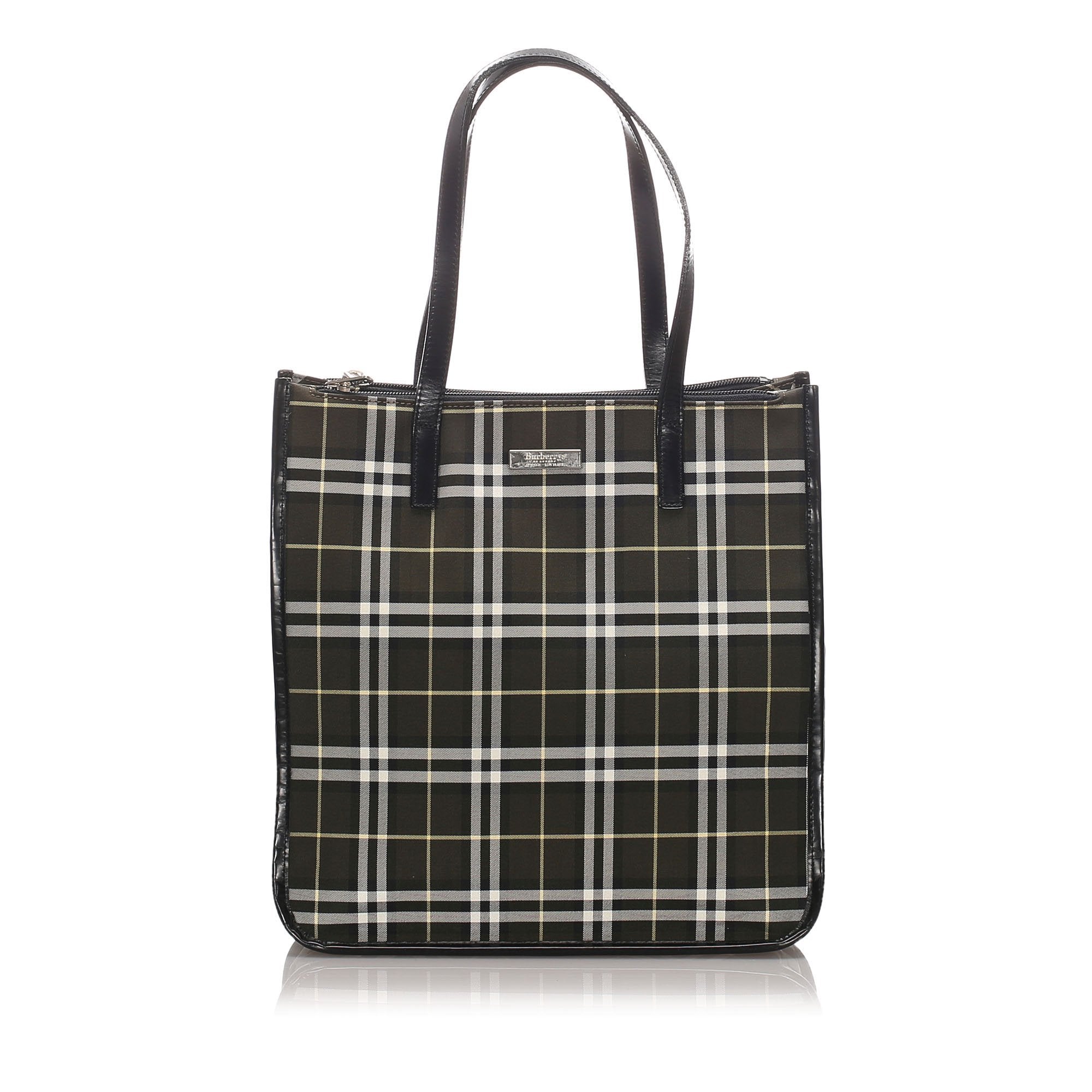 BBERRY Black Canvas Fabric House Check Tote Bag United Kingdom