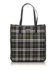 BBERRY Black Canvas Fabric House Check Tote Bag United Kingdom