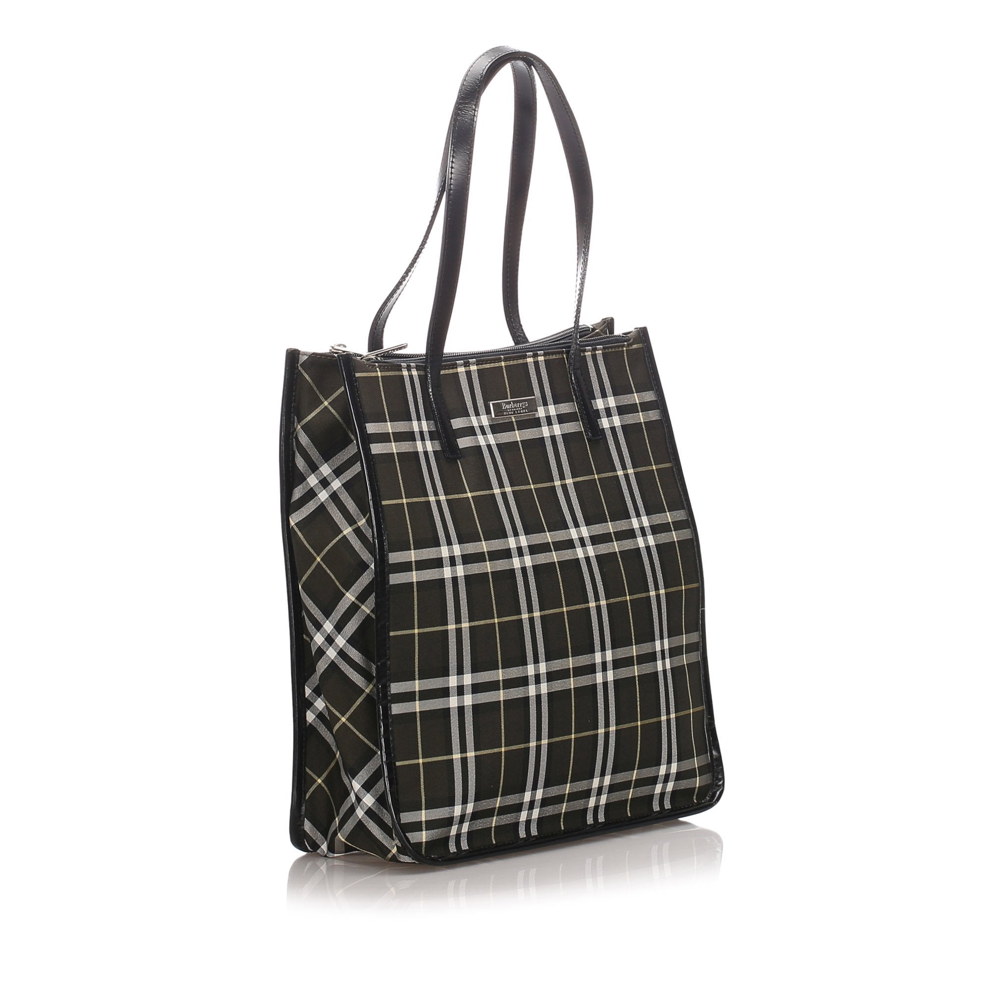 BBERRY Black Canvas Fabric House Check Tote Bag United Kingdom
