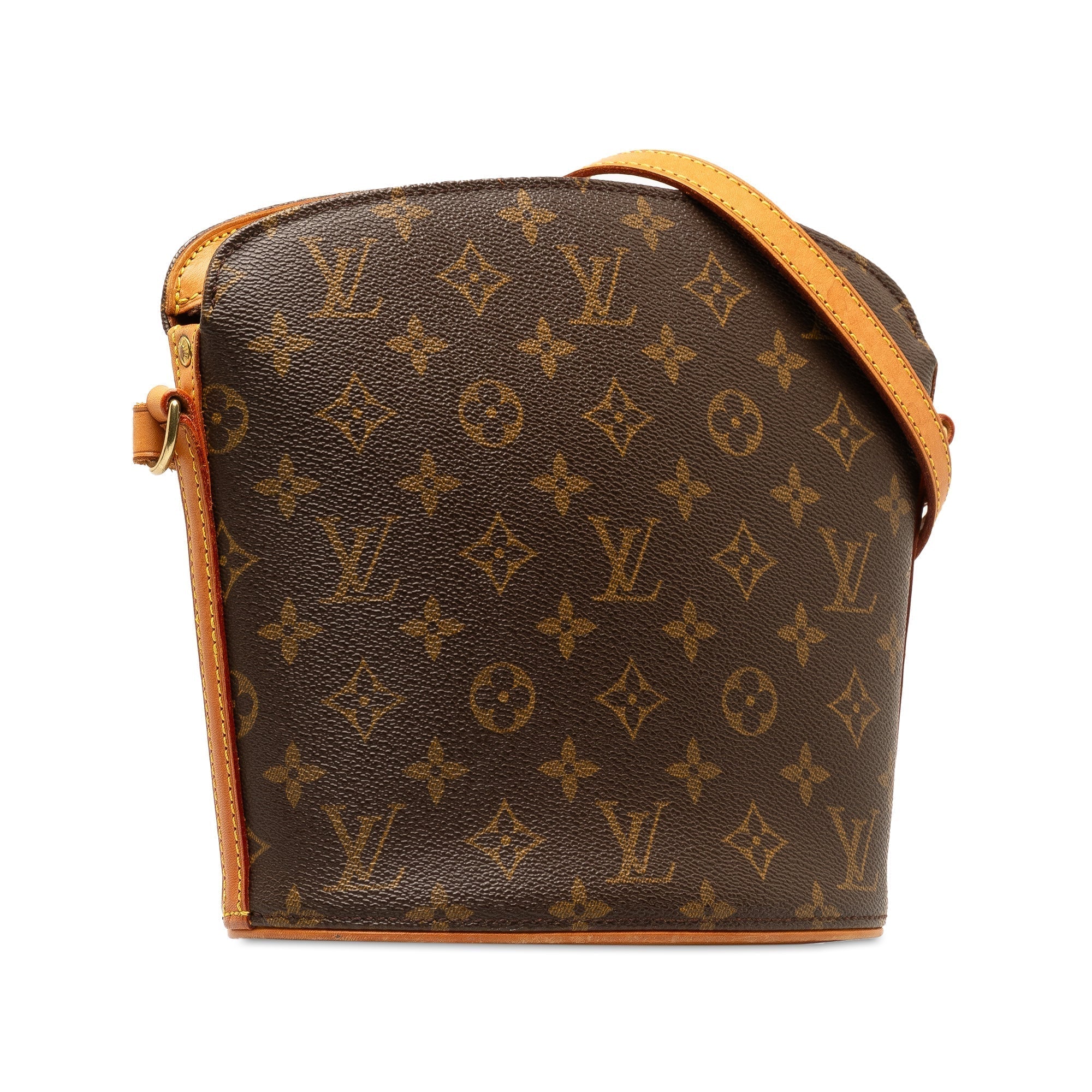 Brown LV Monogram Drouot Crossbody Bag