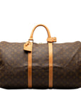 Brown LV Monogram Keepall 55 Travel Bag