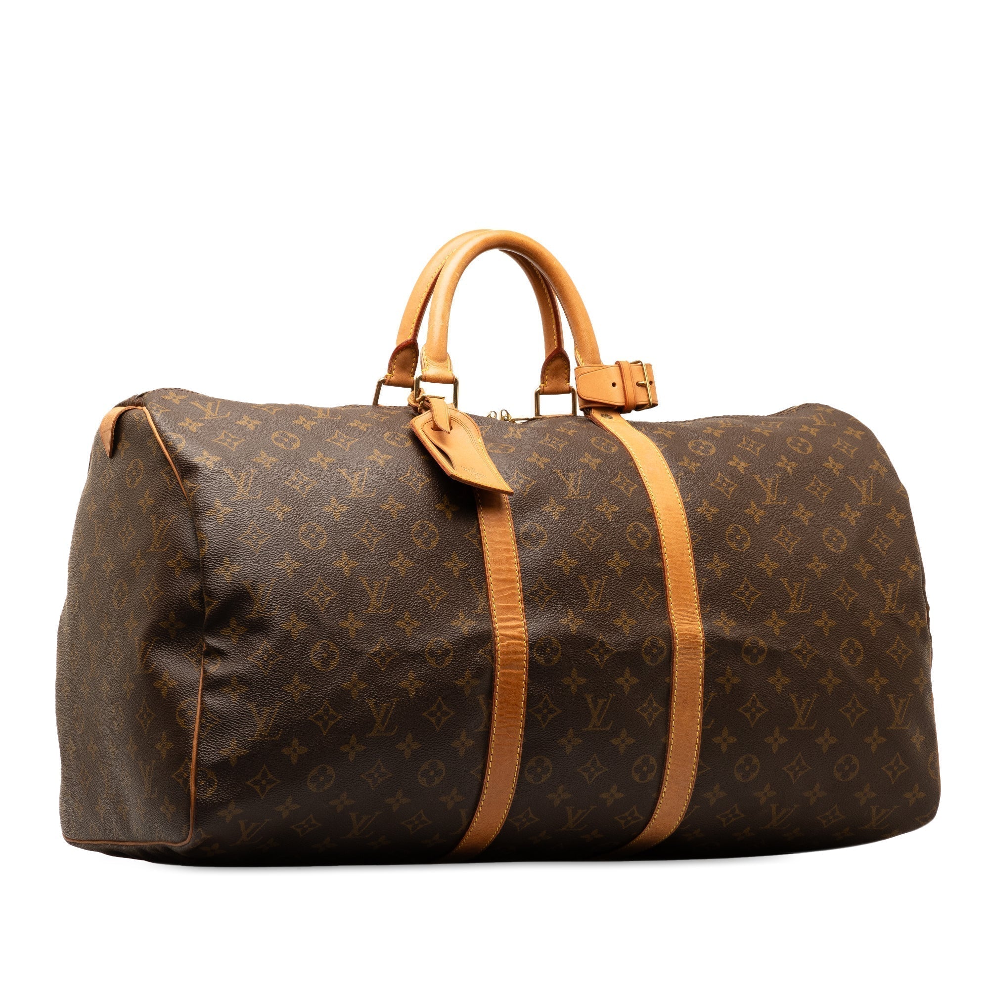 Brown LV Monogram Keepall 55 Travel Bag