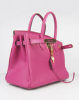 HMS Birkin 30cm Togo Leather Handbags Peach Golden