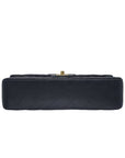A01112 Black Lambskin Gold Classic Medium Chain Shoulder Bag CH