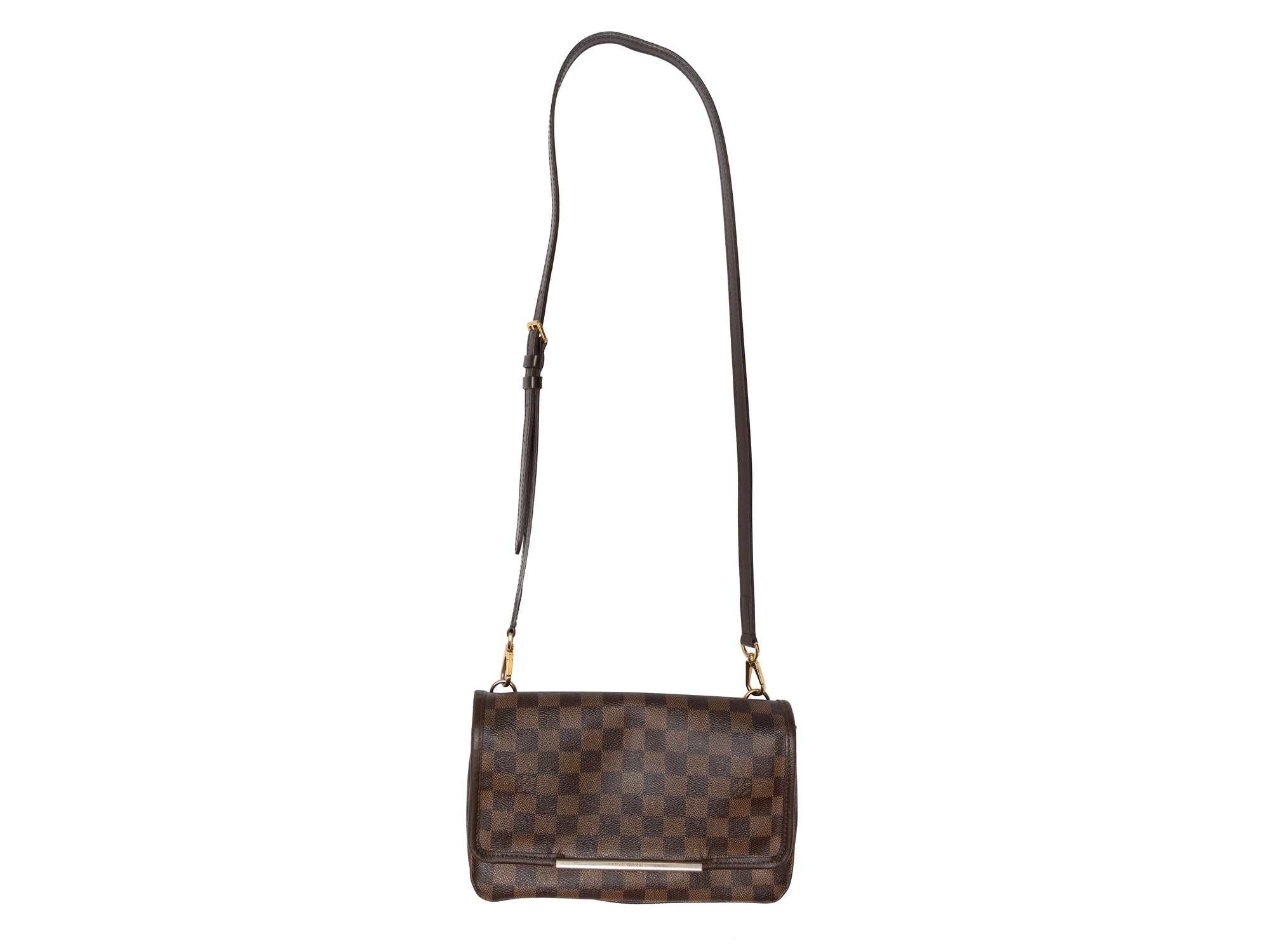 Brown LV Damier Ebene Hoxton PM Crossbody Bag