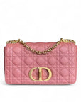 *Un* D1OR Caro - Medium Cannage Calfskin Pink Gold Hardware
