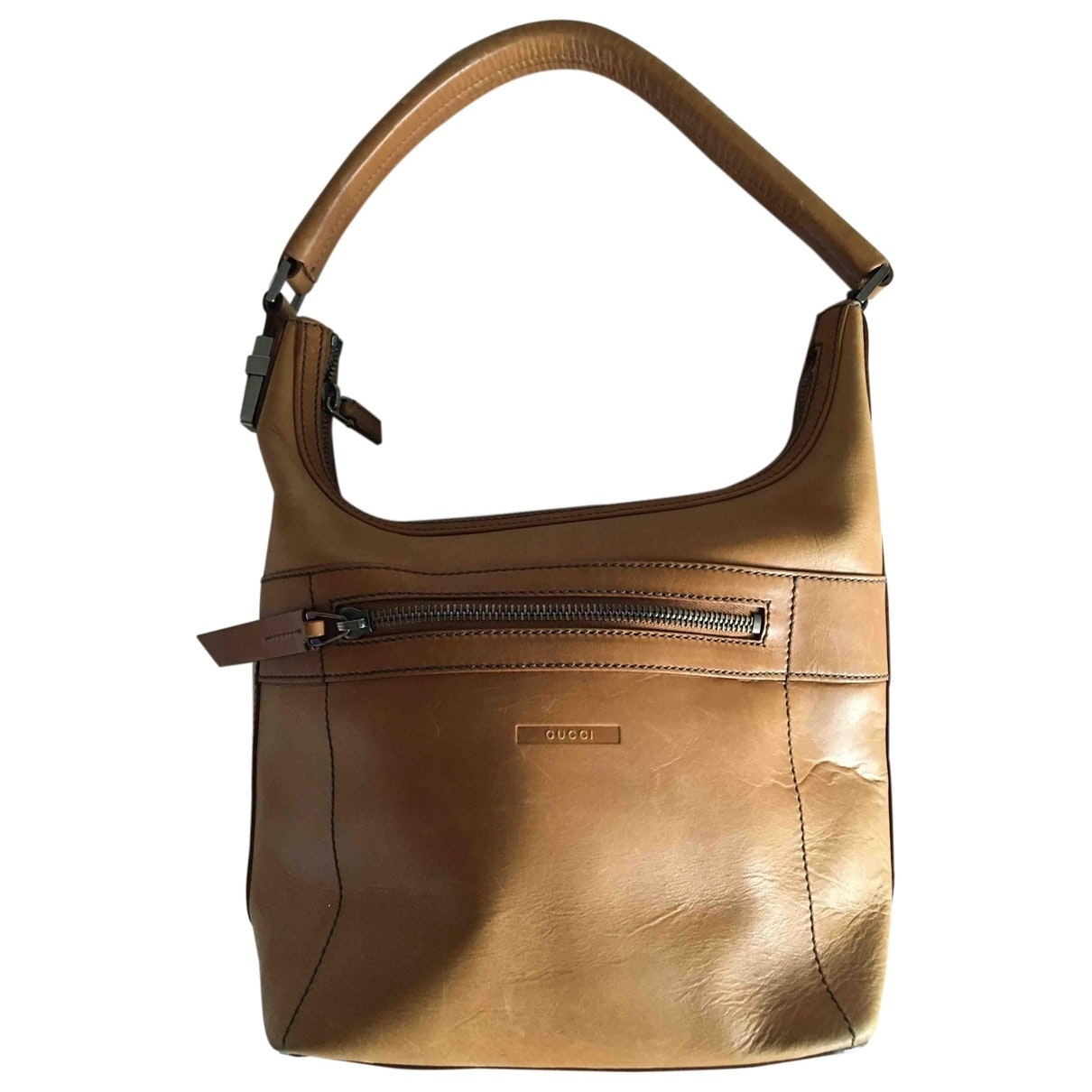 GCCI  Camel Leather Handbag