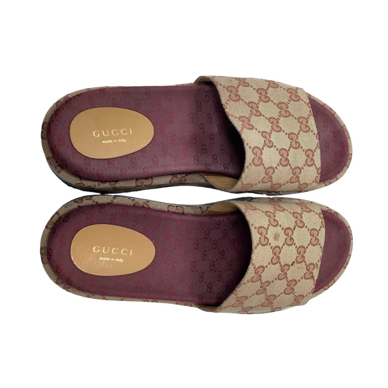 Brown Sandals Luxury Designer GCCI, Size 10