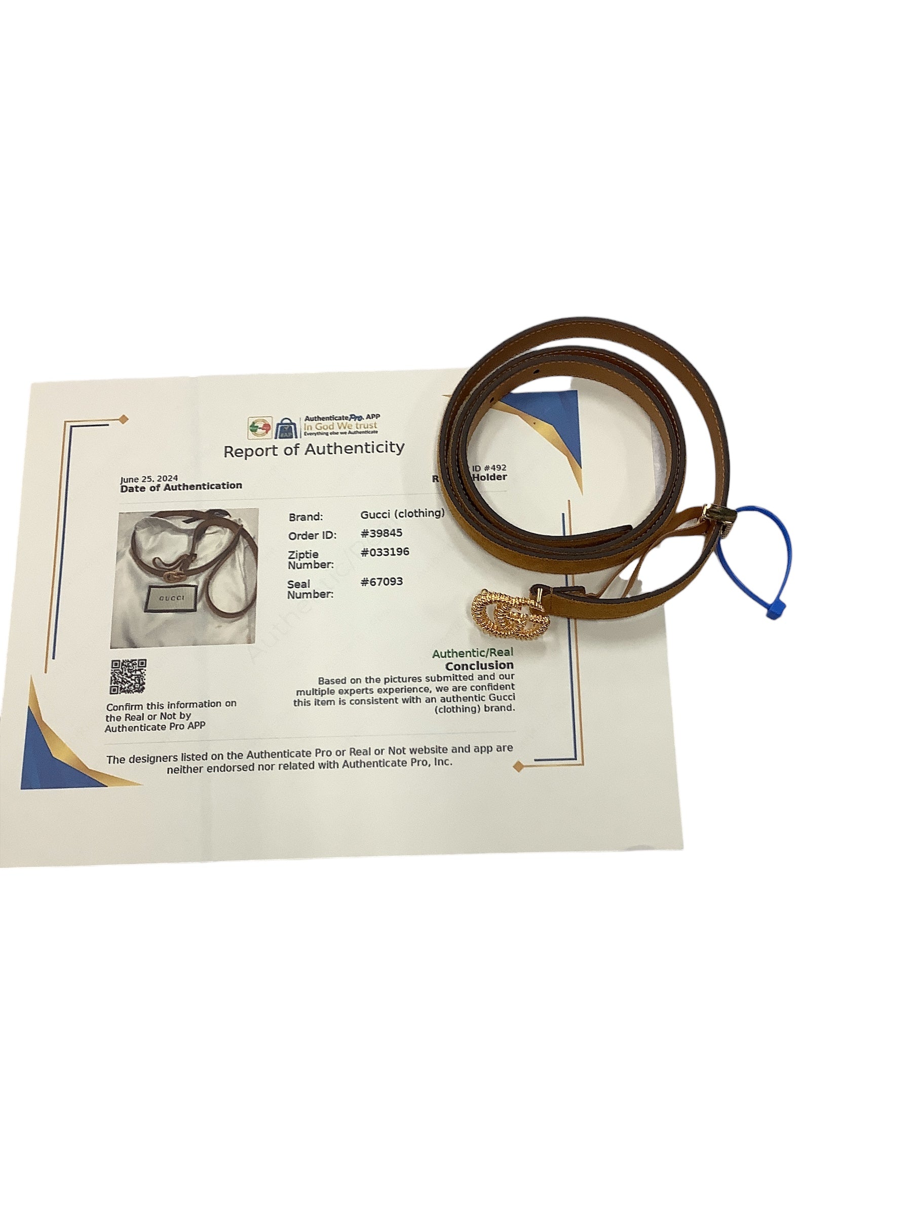 Belt Luxury Designer GCCI, Size Medium