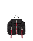 PRD Black Nylon Backpack Red