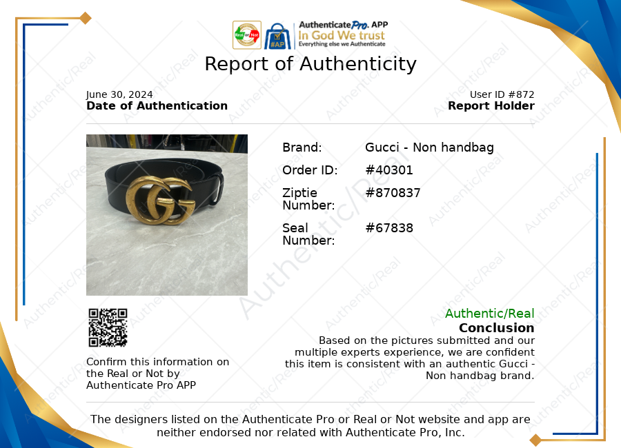 Belt Luxury Designer GCCI, Size 01 Piece