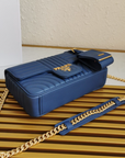 PRD Diagramme Medium Leather Bag Dark Blue