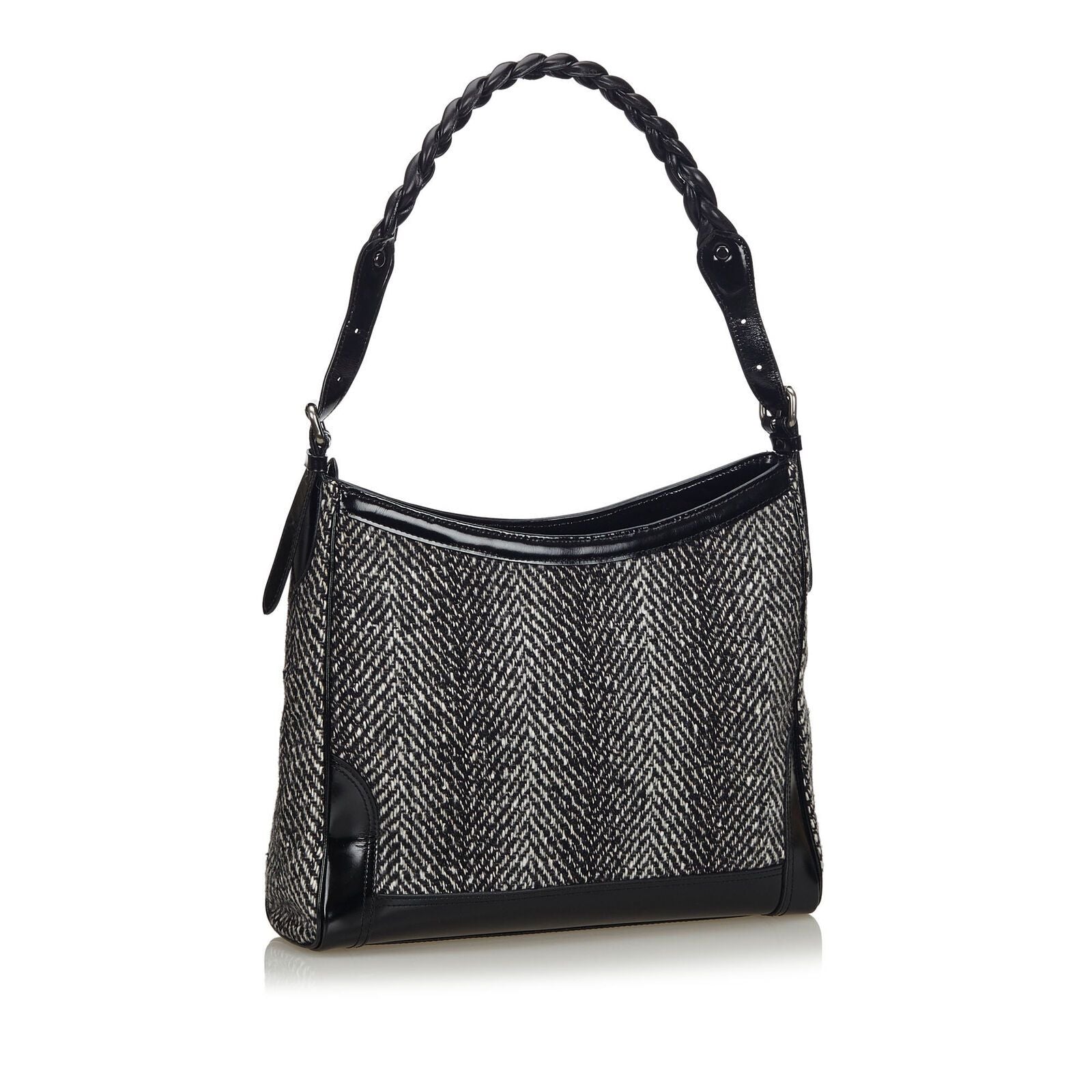BBERRY Black Wool Fabric Shoulder Bag United Kingdom