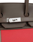 HMS Limited Edition Tricolour Rose Jaipur, Argile and Etoupe Birkin 35.