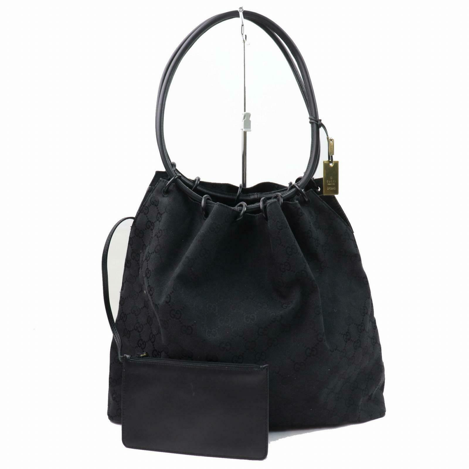 Brand Inspired GCCI Tote Bag Black Canvas (SHC1-14482)