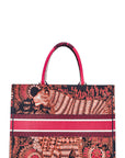 CHRISTIAN D1OR Book Tote Large Tiger Pink