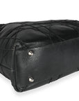 CHRISTIAN D1OR Black Cannage Lambskin Granville Chain Link XL Tote
