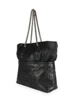 CHRISTIAN D1OR Black Cannage Lambskin Granville Chain Link XL Tote