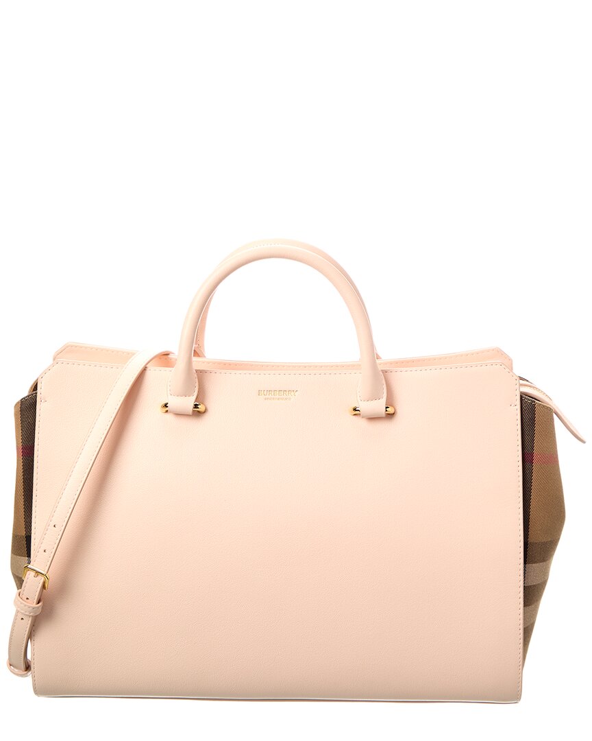 BBERRY Banwell Medium Check Canvas &amp; Leather Satchel